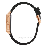 CHRIST VERRA LITE CV 12260L-35 BLK Women Watches Black Rosegold Rubber Strap